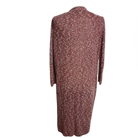 MASSIMO DUTTI‎ Burgundy Italian Yarn Long Cardigan Women's Size Medium - Picture 2 of 7